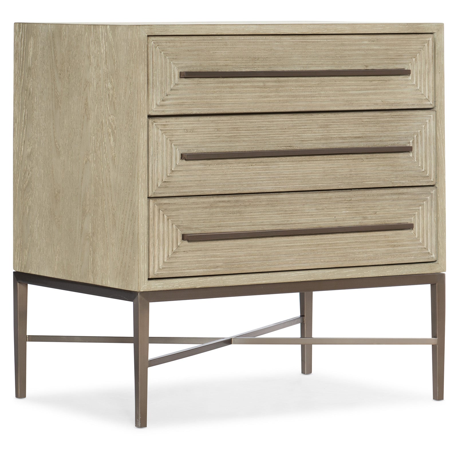 Cascade Three-Drawer Bedside Table by Hooker