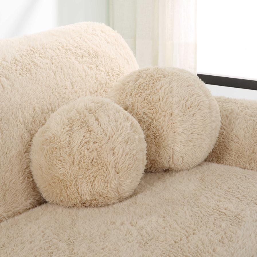Abide Ball Sheepskin Pillows - Set of 2 by Uttermost