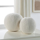 Capra Ball Sheepskin Pillows - Set of 2 by Uttermost
