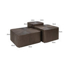 Cubes Bronze Metal Coffee Tables (Set of 3) by Richmond Interiors
