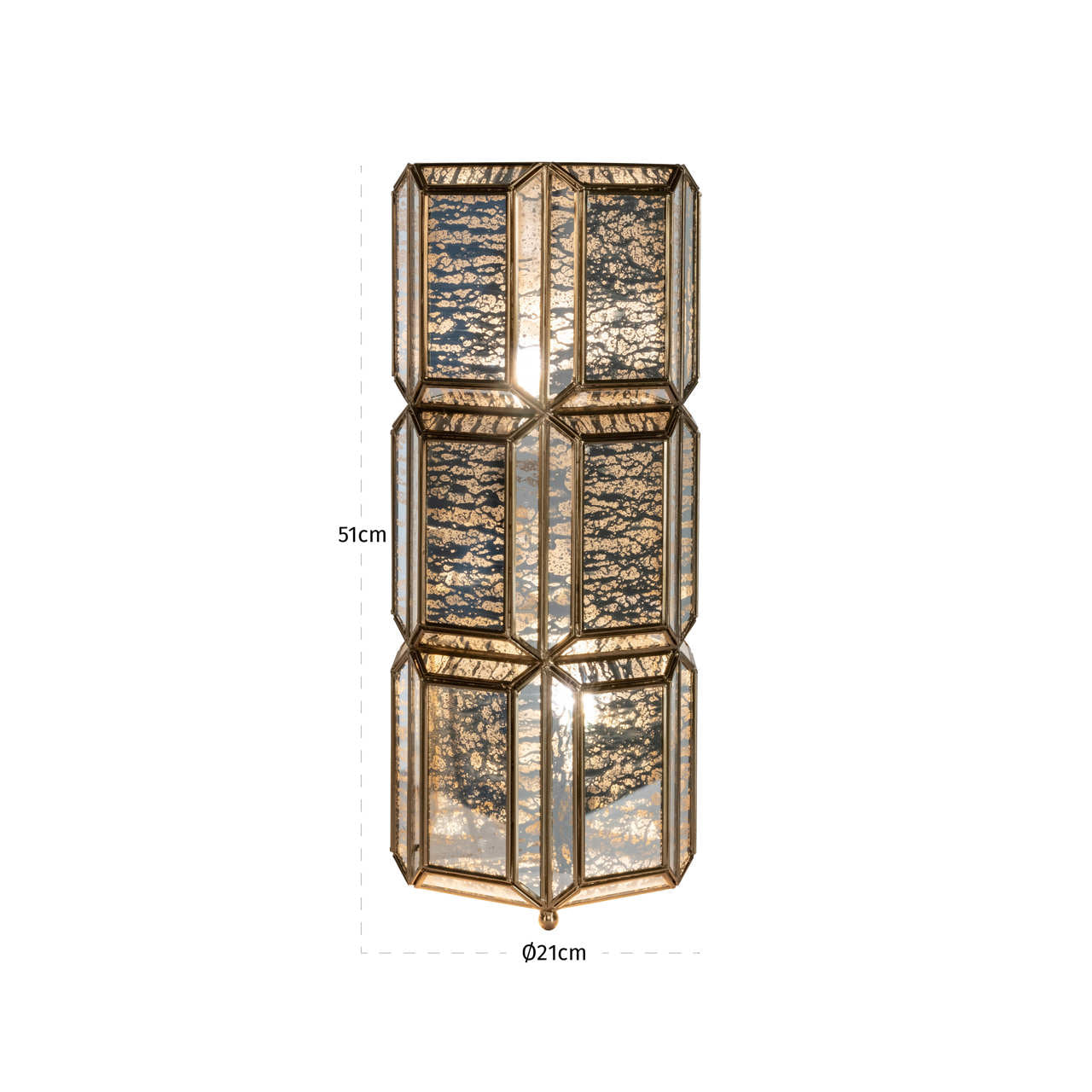 Yael Antique Brass Glass Table Lamp by Richmond Interiors