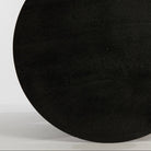 Larus Large Mango Wood  Side Table - Matt Black Light & Living