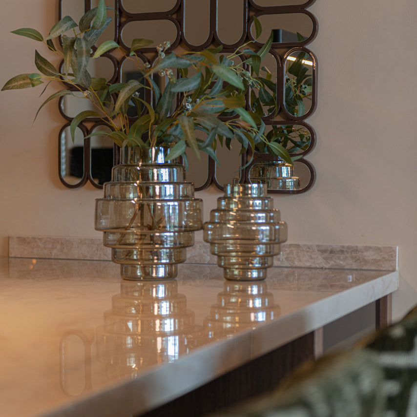 Liosa Smoked Glass Large Vase - Smoke by Richmond Interiors