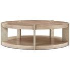 Catalina Round Coffee Table in Dune by Theodore Alexander