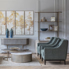Belvedere Aged Gold Shelving Unit With Storage by Libra Interiors