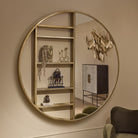 Belvedere Aged Gold Shelving Mirror Large by Libra Interiors
