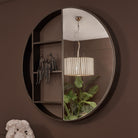 Belvedere Black Shelving Mirror Small by Libra Interiors