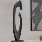 Axis Black Aluminium Sculpture 117cm by Libra Interiors