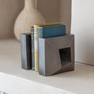 Geo Antique Lead Aluminium Set of 2 Bookends by Libra Interiors