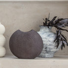 Samui Brown Stonewash Moon Vase by Libra Interiors