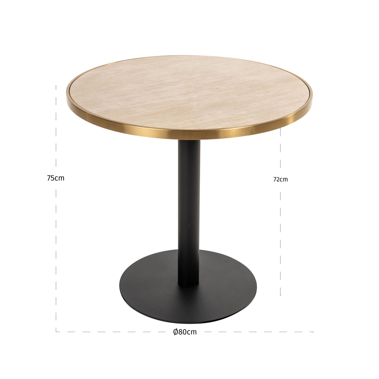Bistro table Brazza beige 80Ø by Richmond Interiors