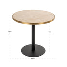 Bistro table Brazza beige 80Ø by Richmond Interiors
