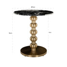 Bistro table Witlox black/gold 75Ø by Richmond Interiors