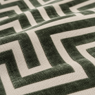 Amazing Sage Maze Cut Velvet Cushion Paul Moneypenny
