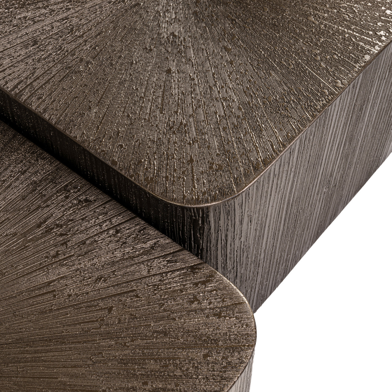 Cubes Bronze Metal Coffee Tables (Set of 3) by Richmond Interiors