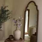 Lucine Wood Dark Brown Mirror - Tall Light & Living
