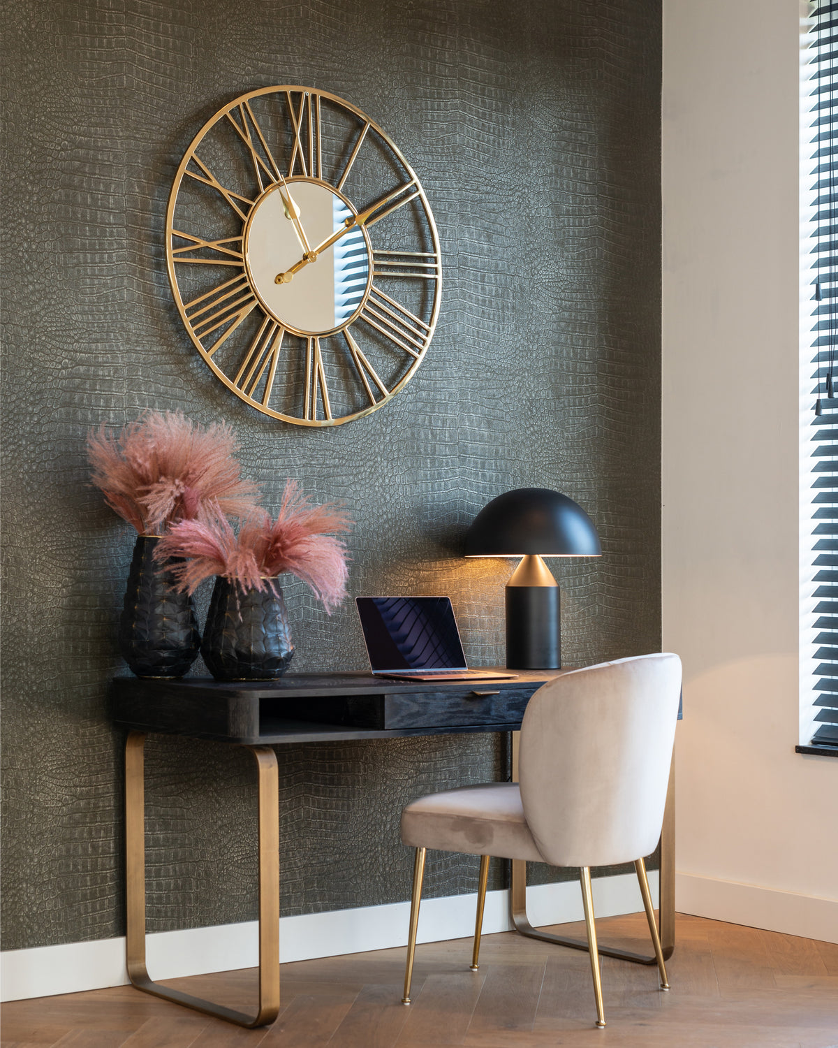 Dining chair Cannon khaki velvet by Richmond Interiors