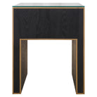 Bloomville Brass & Faux Shagreen Bedside Table by Richmond Interiors