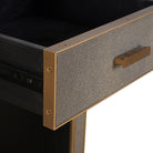 Bloomville Brass & Faux Shagreen Bedside Table by Richmond Interiors