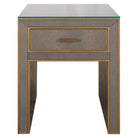 Bloomville Brass & Faux Shagreen Bedside Table by Richmond Interiors