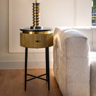 Ironville Gold & Marble Side Table by Richmond Interiors