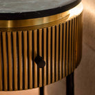 Ironville Gold & Marble Side Table by Richmond Interiors