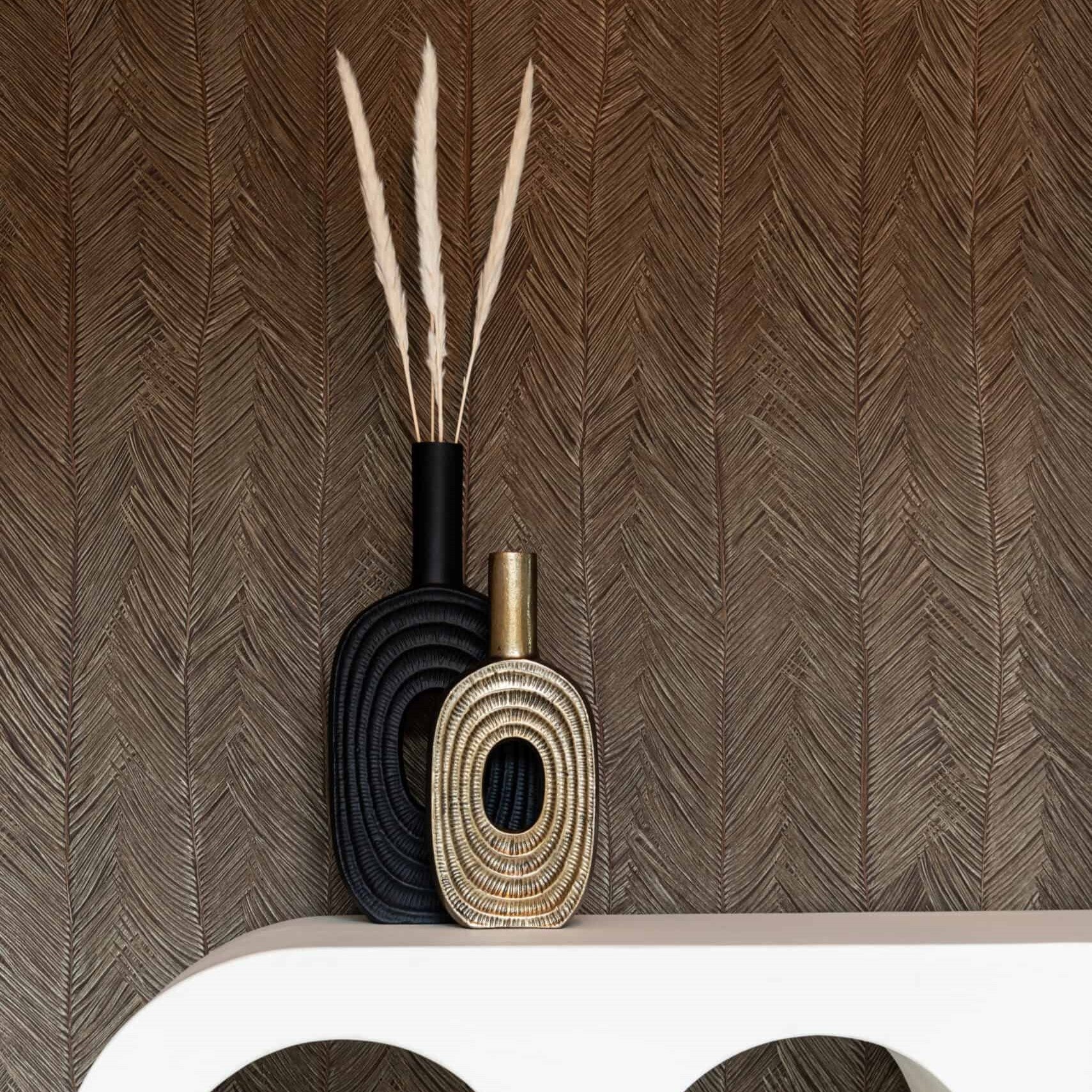 Emer Brushed Gold Vase - Small by Richmond Interiors