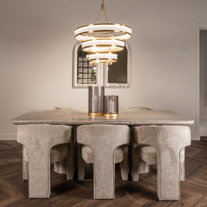 Dulce Denizly Grey Marble Dining Table - 225cm by Richmond Interiors