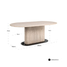 La Cantera Beige Travertine Dining Table - 200cm by Richmond Interiors