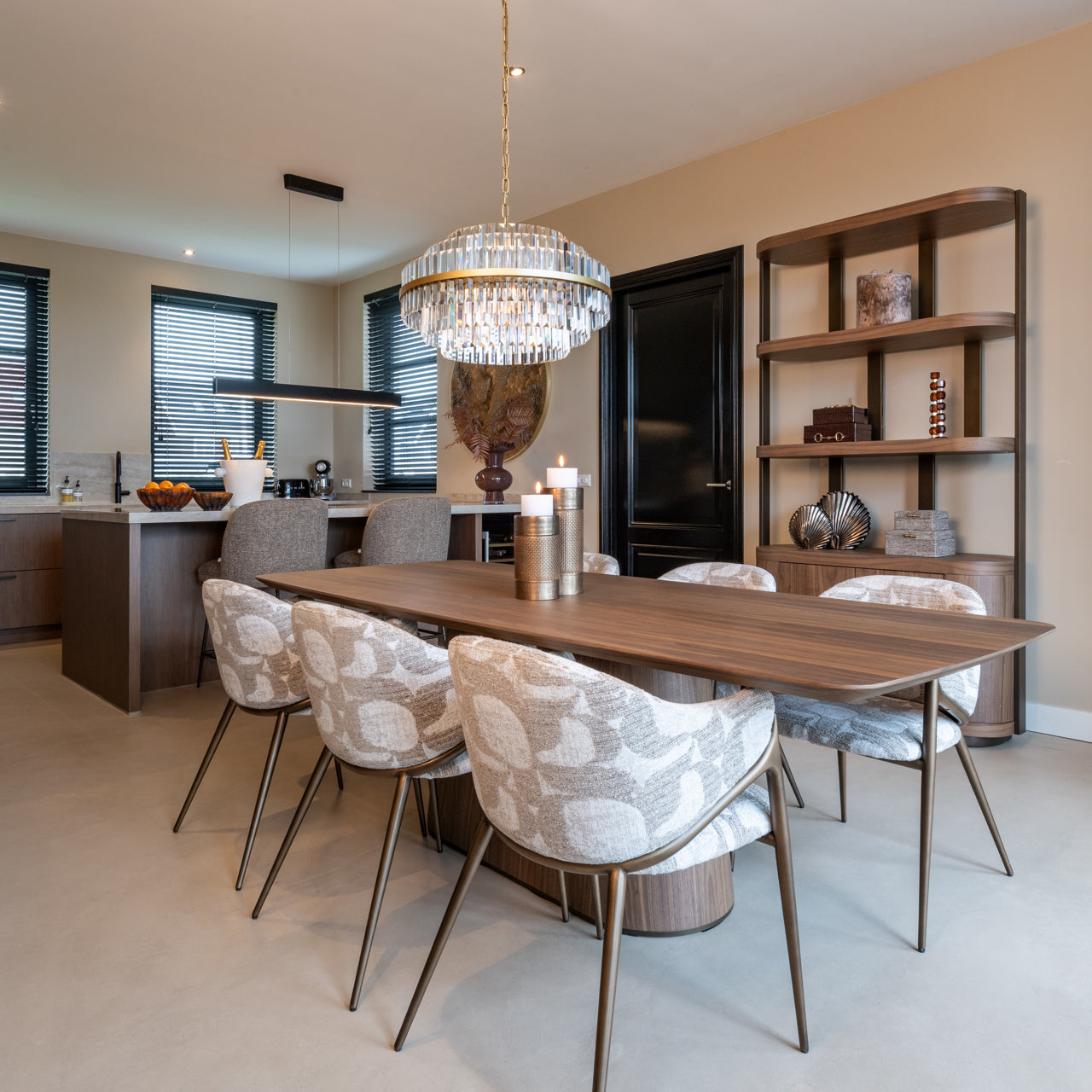 Windsor Brown Walnut Wood Dining Table - 230cm by Richmond Interiors