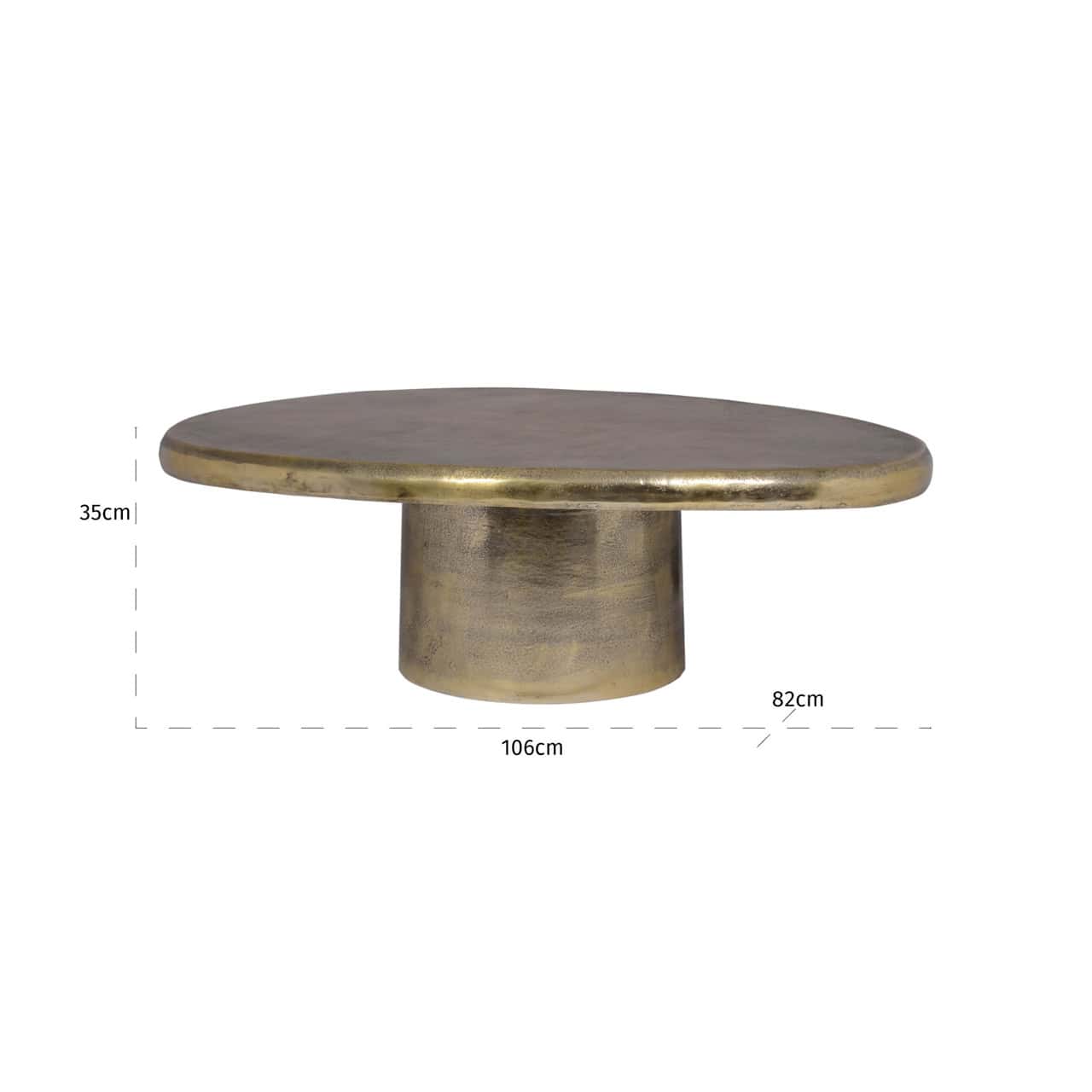 Pulitzer Brushed Gold Coffee Table by Richmond Interiors
