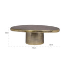 Pulitzer Brushed Gold Coffee Table by Richmond Interiors