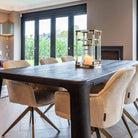 Aline White Chenille Swivel Dining Chair by Richmond Interiors