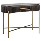 Luxor Brown Oak Veneer Fluted Console Table by Richmond Interiors