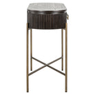 Luxor Brown Oak Veneer Fluted Console Table by Richmond Interiors
