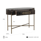 Luxor Brown Oak Veneer Fluted Console Table by Richmond Interiors