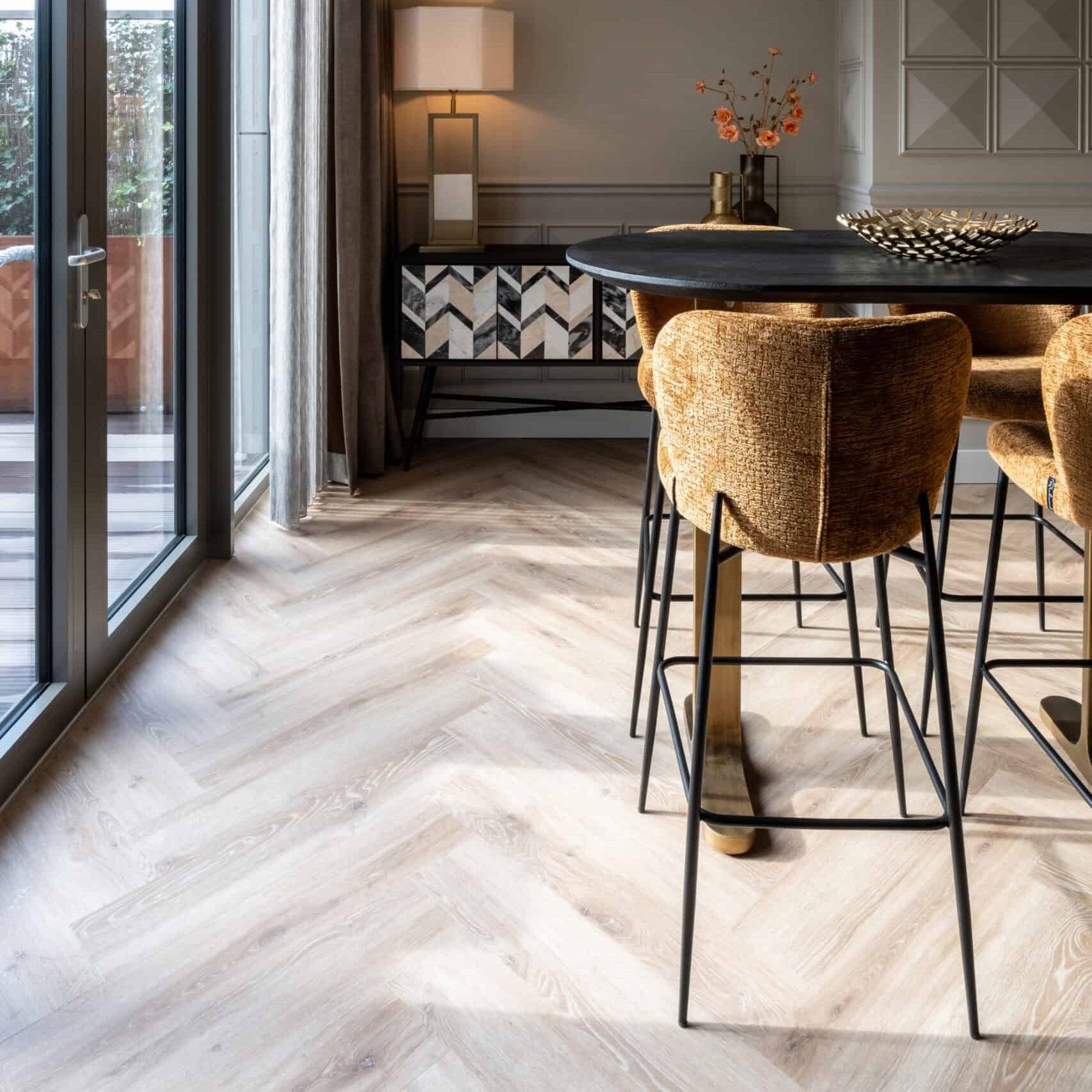 Revelin Black & Gold Bar Table - 140cm by Richmond Interiors