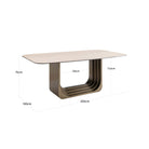Maxfield Beige Ceramic Dining Table - 200cm by Richmond Interiors