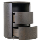 Nando Brown Oak 2-Drawer Bedside Table by Richmond Interiors