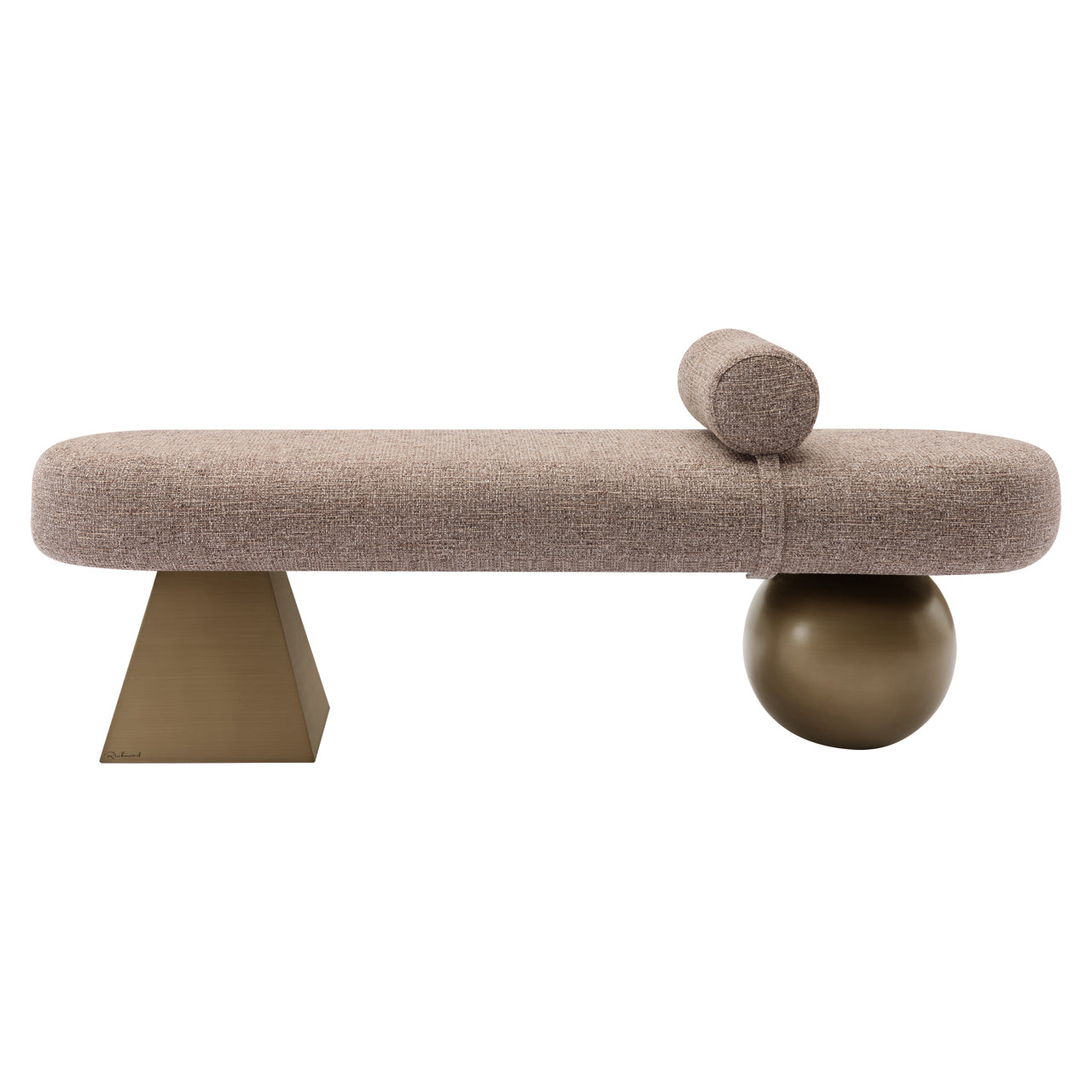 Alexander Jones Brown Tweed Bench Seat by Richmond Interiors