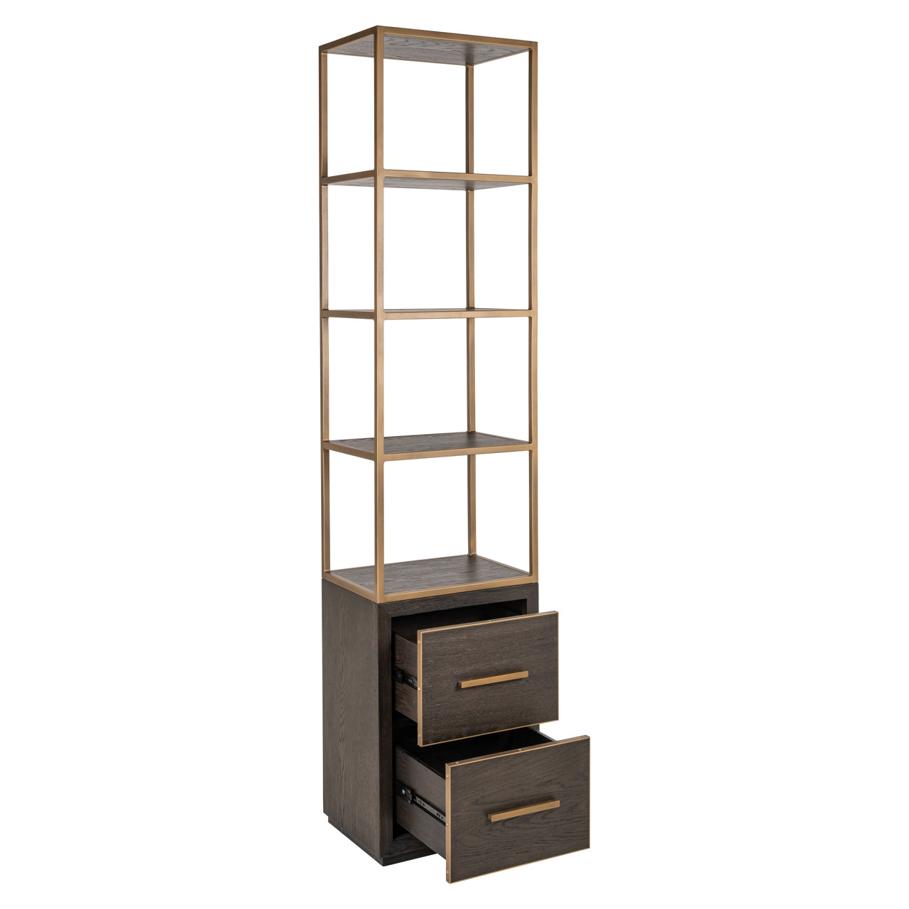 Display cabinet Carter brown small 2-drawers by Richmond Interiors