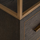 Display cabinet Carter brown small 2-drawers by Richmond Interiors