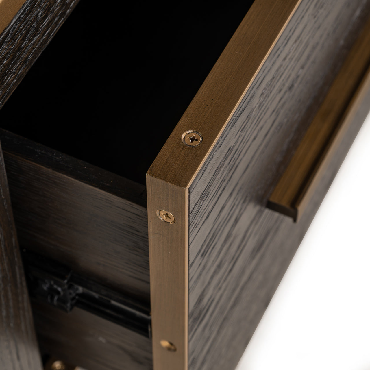 Display cabinet Carter brown small 2-drawers by Richmond Interiors