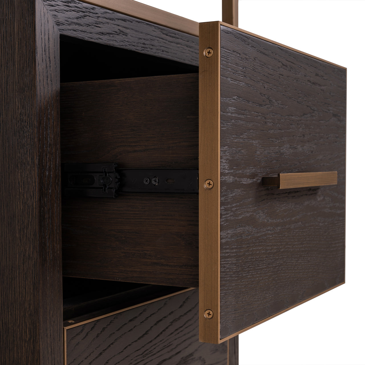 Display cabinet Carter brown small 2-drawers by Richmond Interiors
