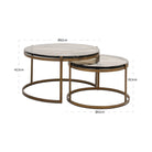Coffee table Cleo gold (Set of 2) by Richmond Interiors
