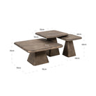 Coffee table Marlie gold (Set of 3) by Richmond Interiors