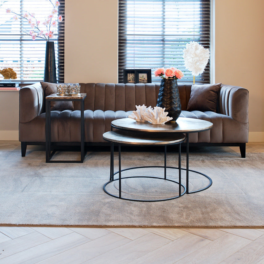 Asher Champagne Gold Coffee Table (Set of 2) by Richmond Interiors