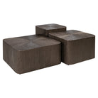 Cubes Bronze Metal Coffee Tables (Set of 3) by Richmond Interiors