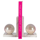 Lulu White Marble & Crystal Bookstands by Richmond Interiors