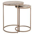Fairfax Clay Marble Side Table Nest (Set of 2) by Richmond Interiors